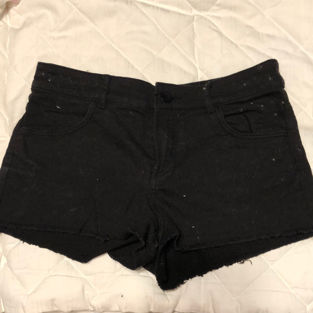 Midrise Black Shorts